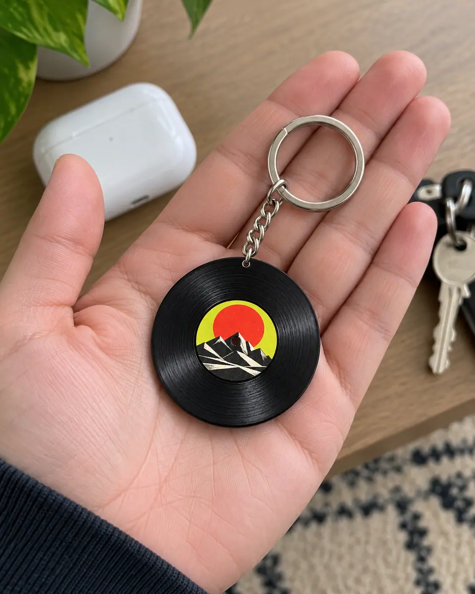 Un mini-vinyle, un vrai porte-clés